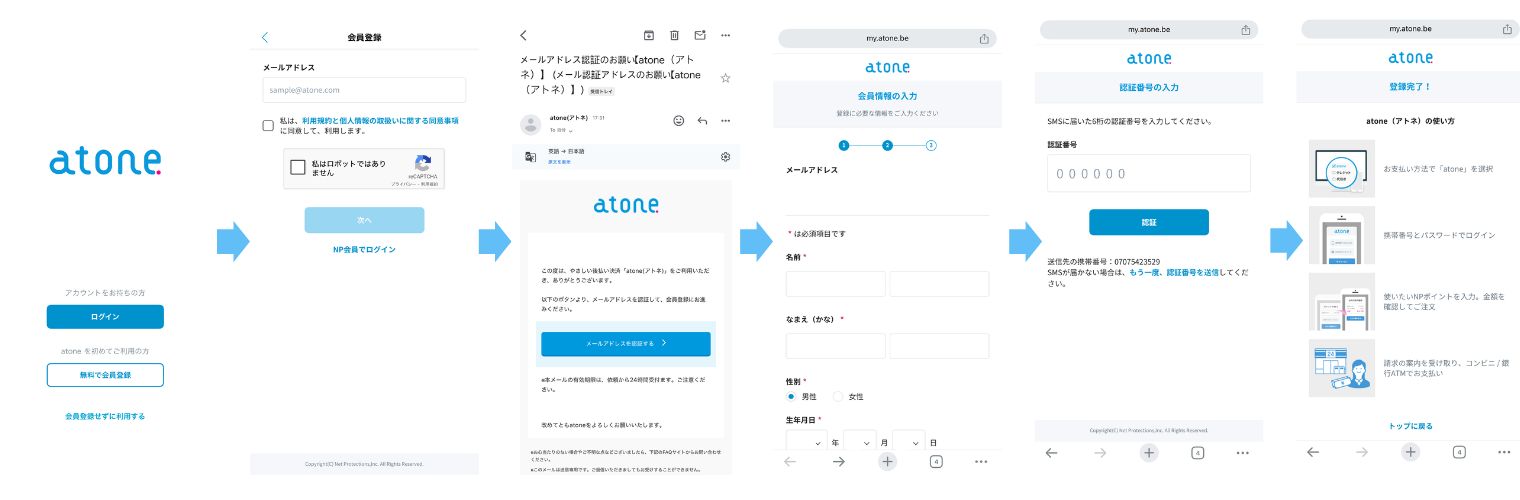 atone登録の流れ