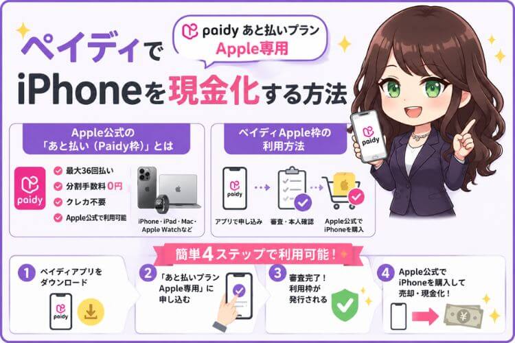 ペイディでiPhoneを現金化する方法