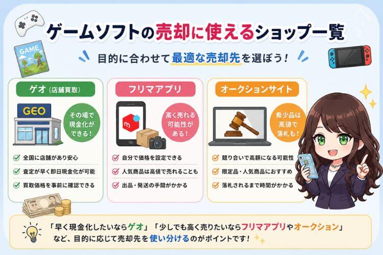ゲーム機の転売に使える店舗一覧