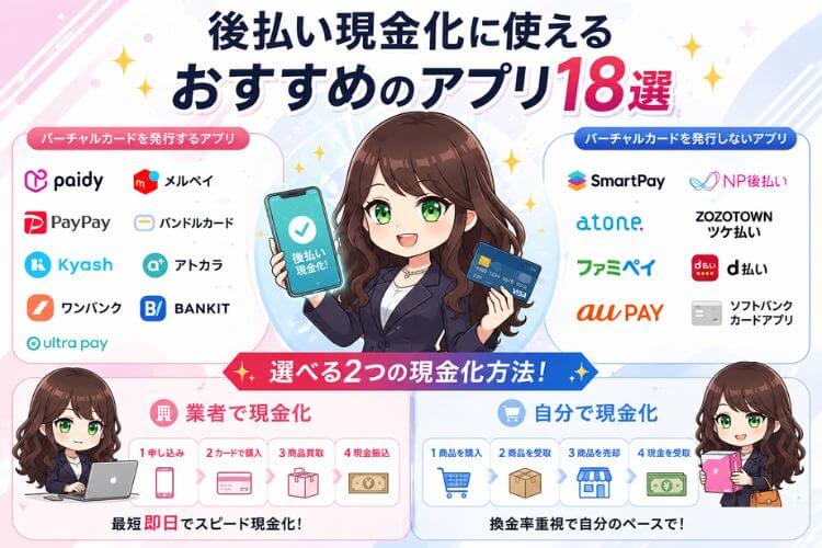 バーチャルカードが発行されるアプリと発行されないアプリ一覧
