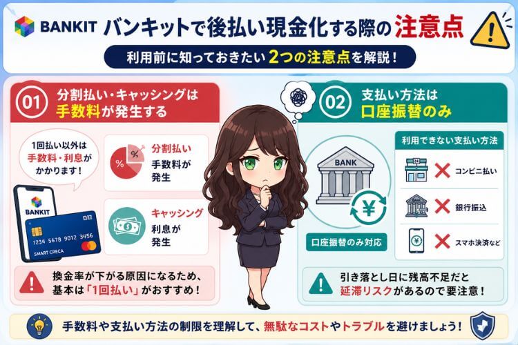 バンキットを現金化する際の注意点