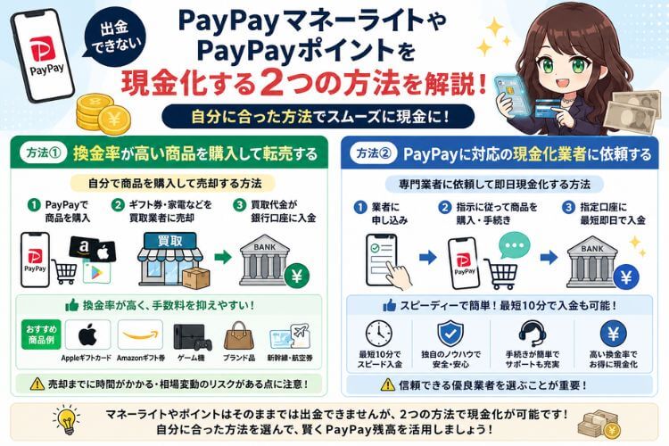 出金できないPayPay残高を現金化する方法