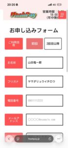 フラッシュペイ 申し込みフォーム