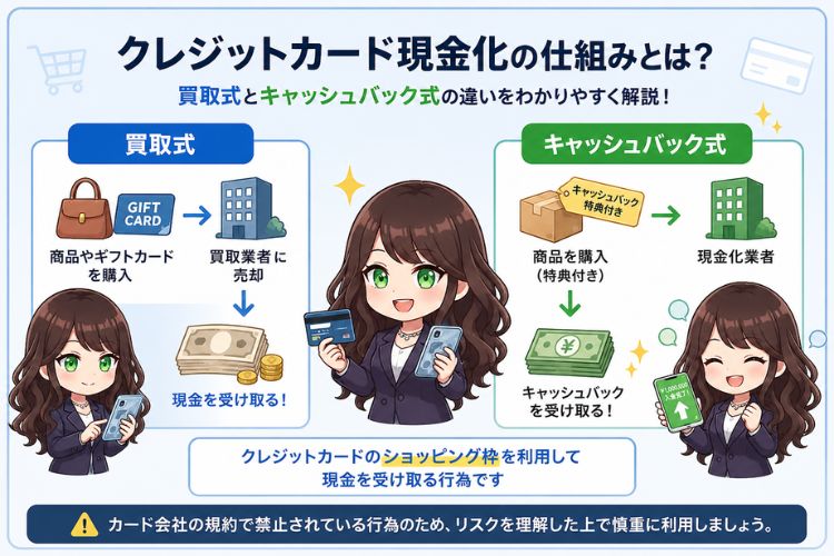 クレジットカード現金化の仕組み イメージ画像